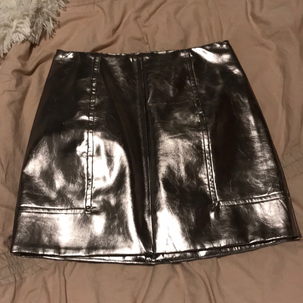 Topshop Metallic Mini Skirt